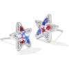 RHODIUM - RED WHITE BLUE STAR ILLUSION