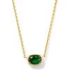 Kendra Scott Marisa 18k Yellow Gold Oval Solitaire Pendant Necklace(EMERALD)