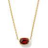 Kendra Scott Marisa 18k Yellow Gold Oval Solitaire Pendant Necklace(GARNET)