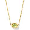 Kendra Scott Marisa 18k Yellow Gold Oval Solitaire Pendant Necklace(PERIDOT)