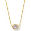 Kendra Scott Marisa 18k Yellow Gold Oval Solitaire Pendant Necklace(RAINBOW MOONSTONE)