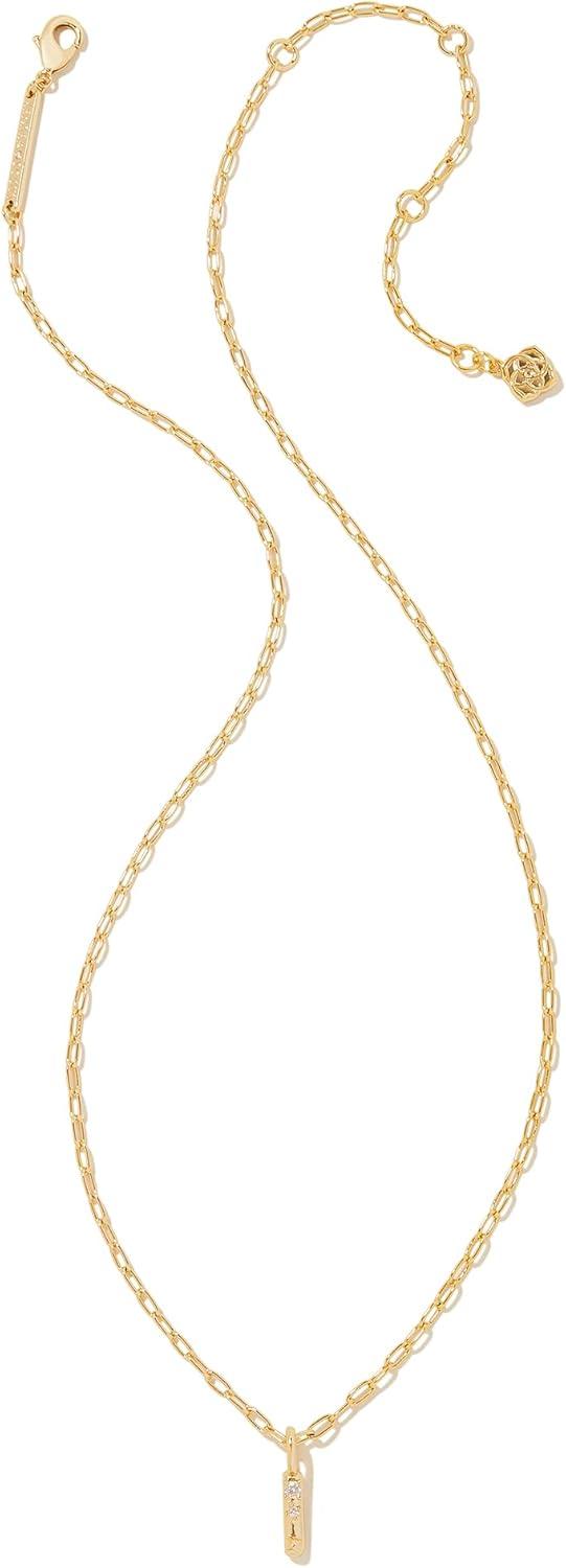 imageKendra Scott Crystal Letter Short Pendant Necklace Fashion Jewelry for WomenLetter I GOLDPLATED
