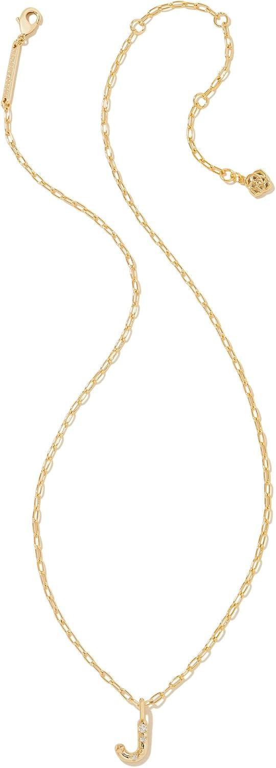 imageKendra Scott Crystal Letter Short Pendant Necklace Fashion Jewelry for WomenLetter J GOLDPLATED