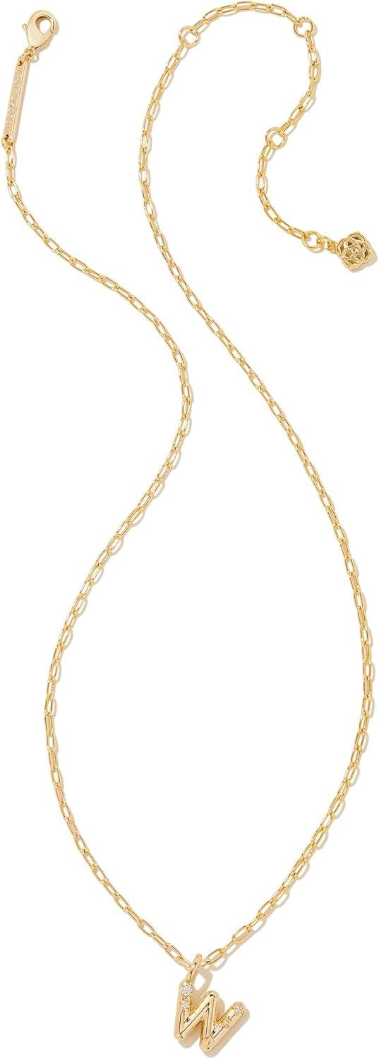 imageKendra Scott Crystal Letter Short Pendant Necklace Fashion Jewelry for WomenLetter W GOLDPLATED