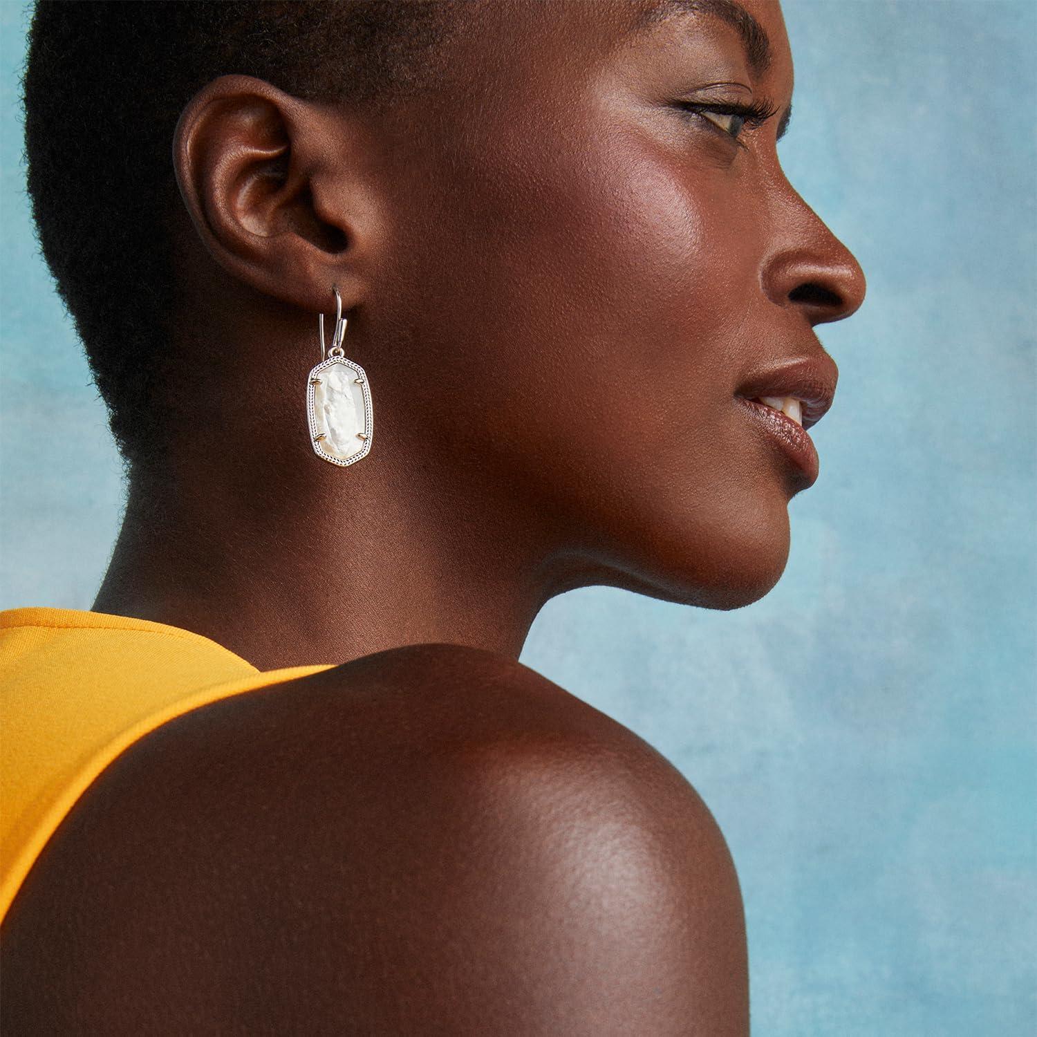 imageKendra Scott Dani Drop Earrings for Women Fashion JewelryRHODIUM IVORY MOTHER OF PEARL