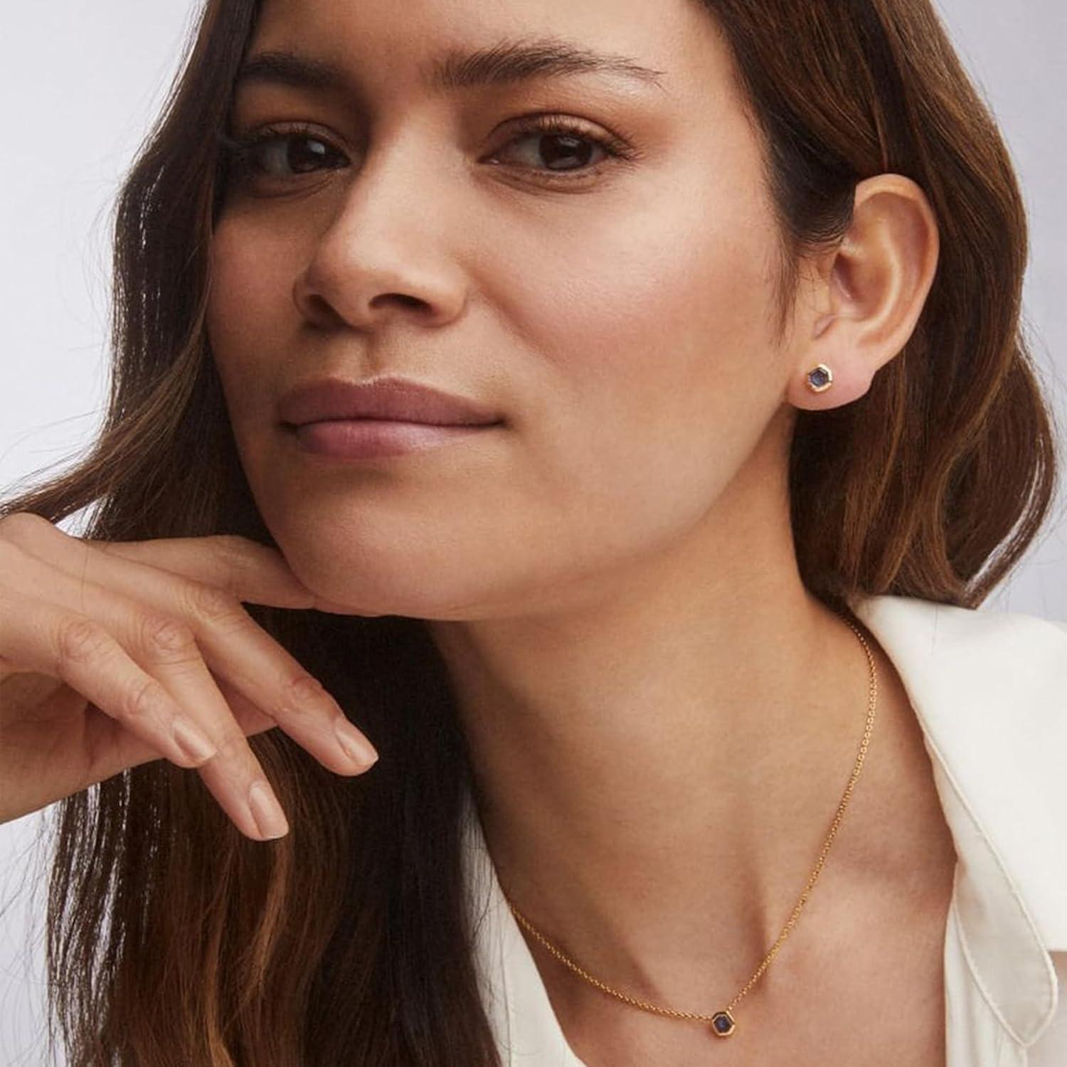 imageKendra Scott Davie Pendant Necklace18K GOLD VERMEIL BLUE IOLITE