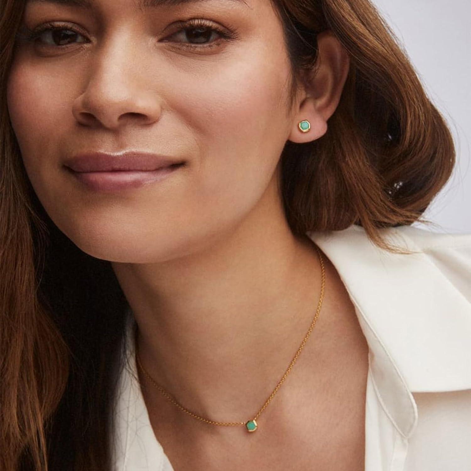 imageKendra Scott Davie Pendant Necklace18K GOLD VERMEIL CHRYSOPRASE