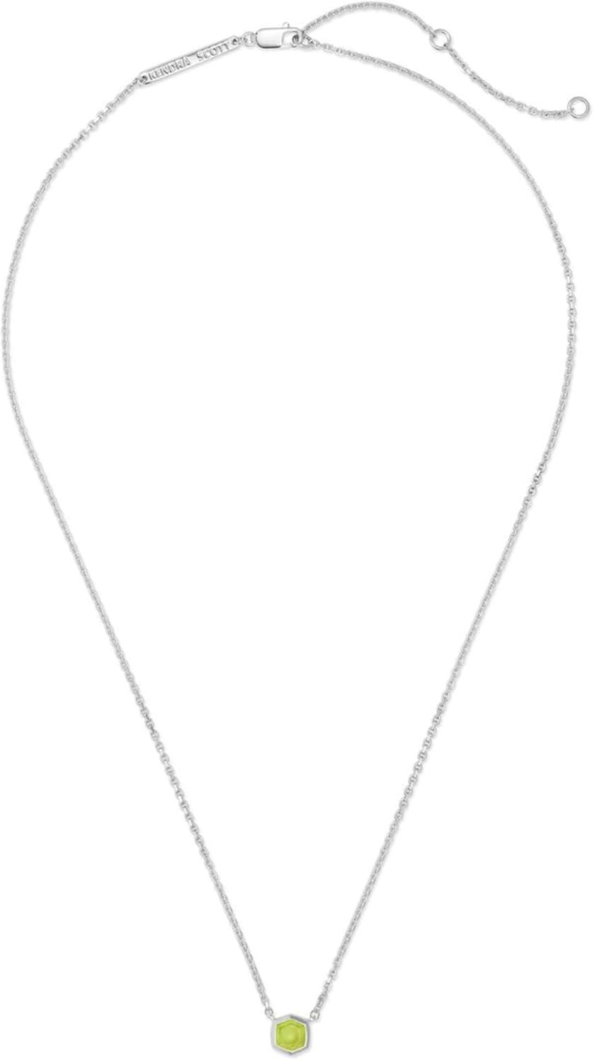 imageKendra Scott Davie Pendant NecklaceSTERLING SILVER GREEN PERIDOT