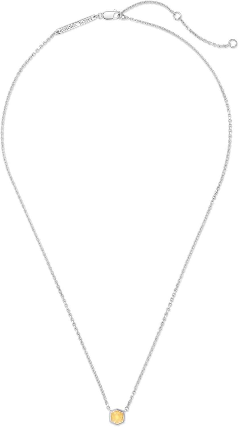 imageKendra Scott Davie Pendant NecklaceSTERLING SILVER LIGHT CITRINE