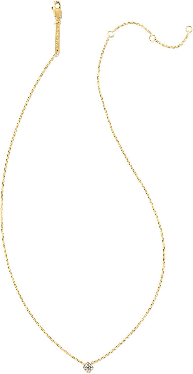 imageKendra Scott Tiny Dira White Diamond Pendant NecklaceVERMEIL WHITE DIAMOND