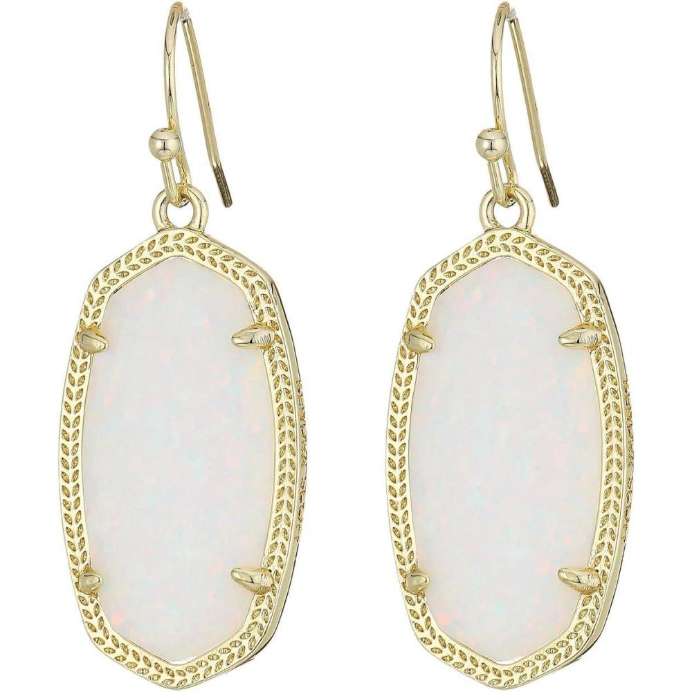 imageKendra Scott Dani Drop Earrings for Women Fashion JewelryGoldWhite Kyocera Opal