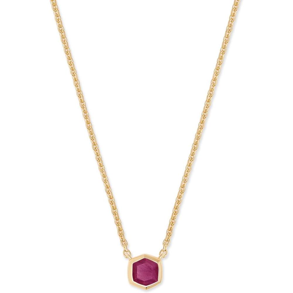 imageKendra Scott Davie Pendant Necklace18K GOLD VERMEIL  PINK RUBY