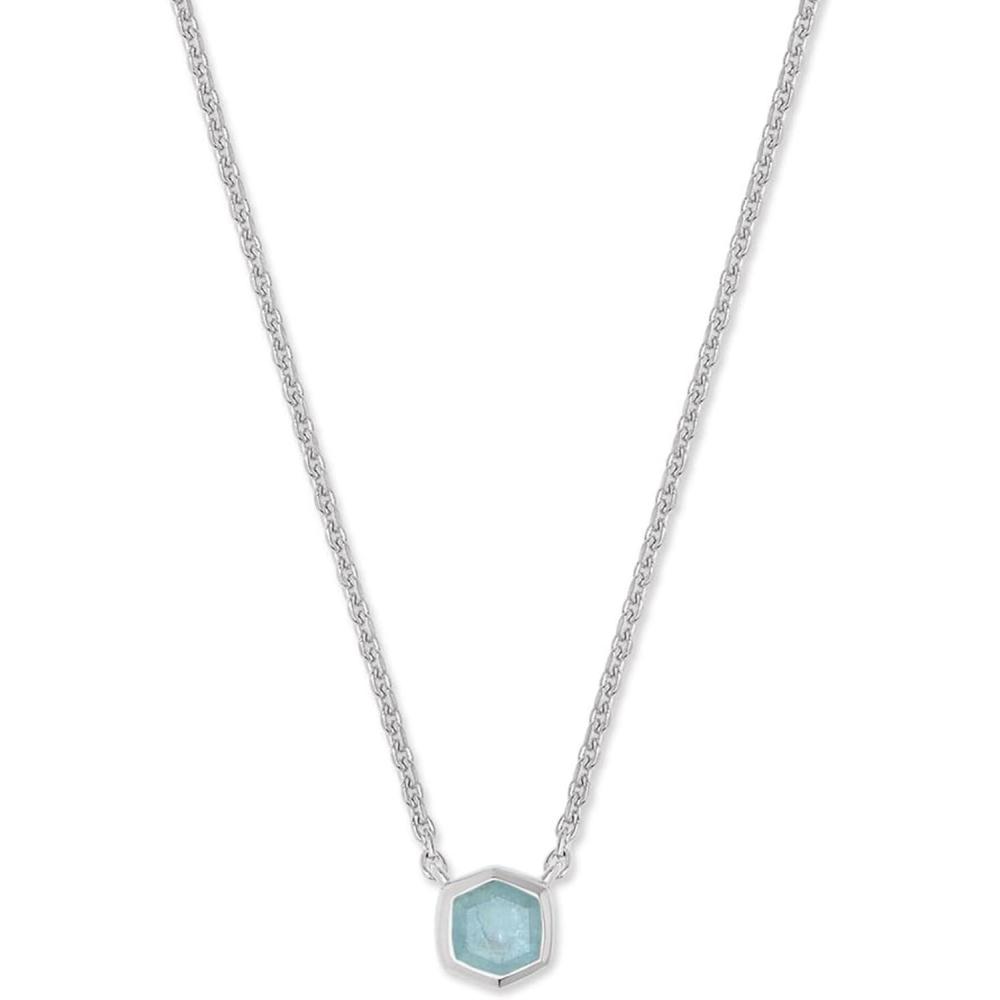 imageKendra Scott Davie Pendant NecklaceSTERLING SILVER  AQUAMARINE