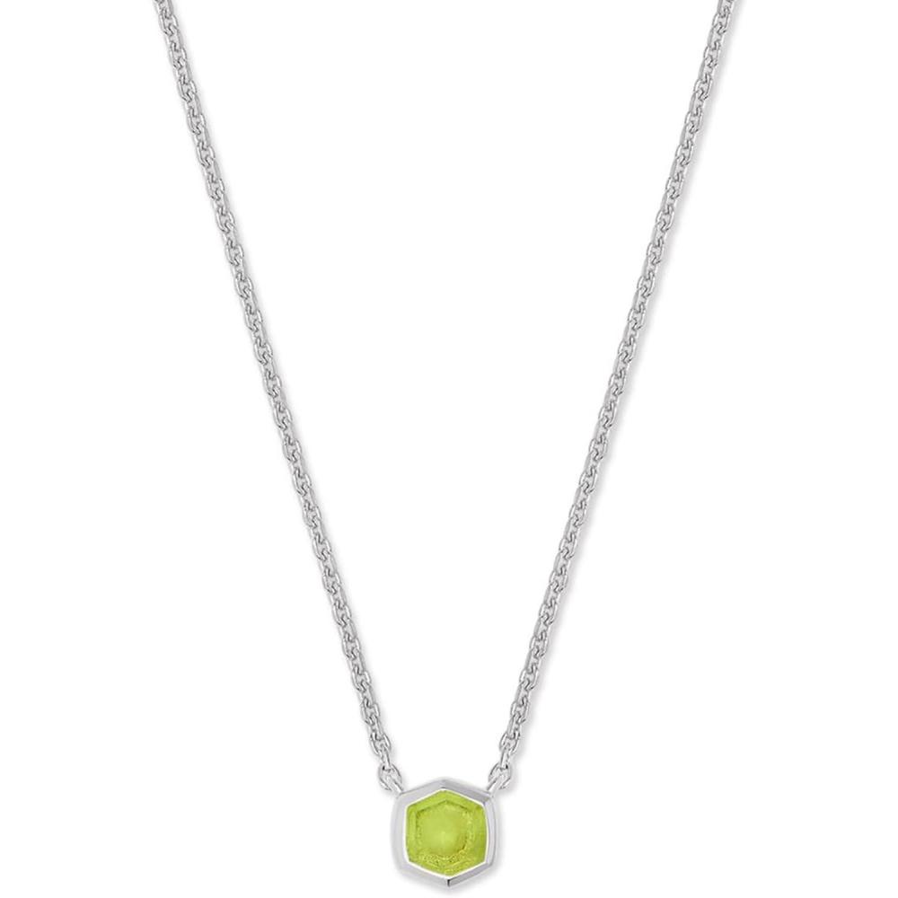 imageKendra Scott Davie Pendant NecklaceSTERLING SILVER GREEN PERIDOT