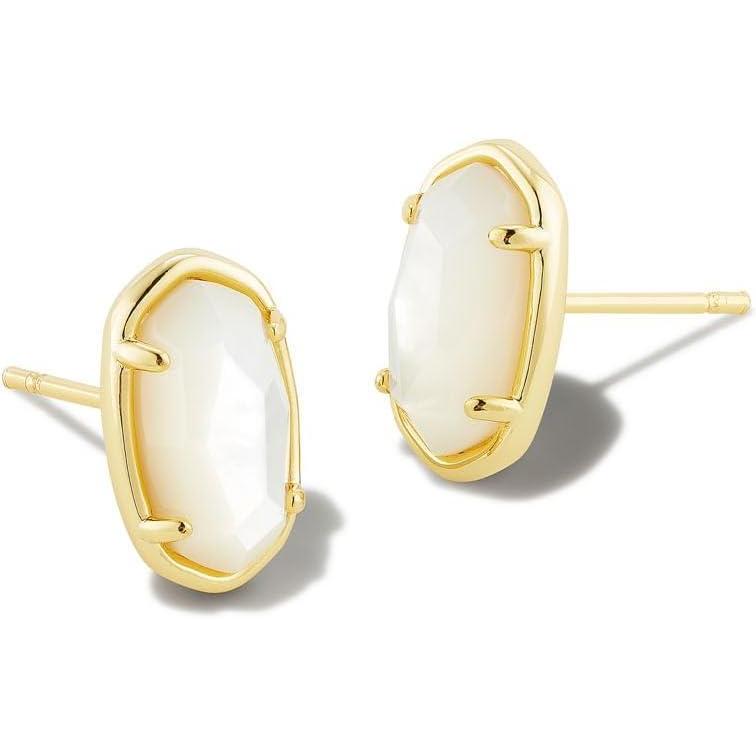 imageKendra Scott Grayson Stone Stud EarringsGOLD  IVORY MOTHER OF PEARL