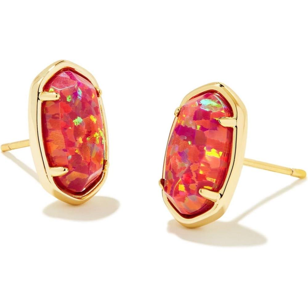 imageKendra Scott Grayson Stone Stud EarringsGold Berry Kyocera Opal