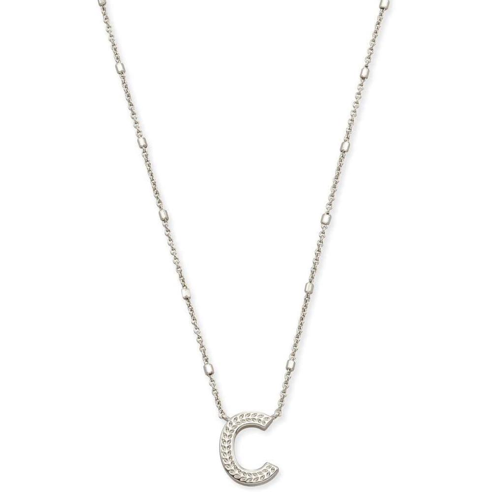 imageKendra Scott Letters AZ Pendant Necklace for Women Fashion Jewelry RhodiumPlated BrassLetter C