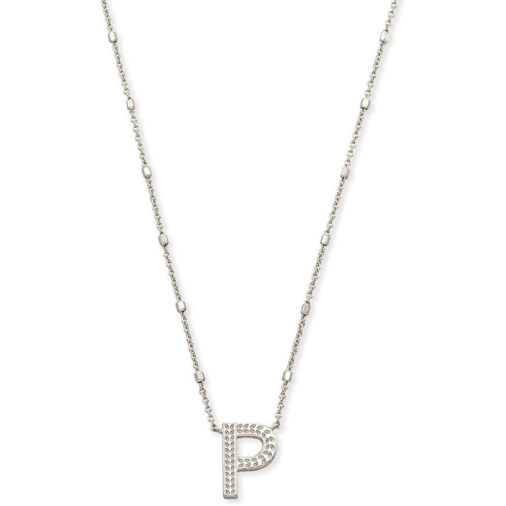 imageKendra Scott Letters AZ Pendant Necklace for Women Fashion Jewelry RhodiumPlated BrassLetter P