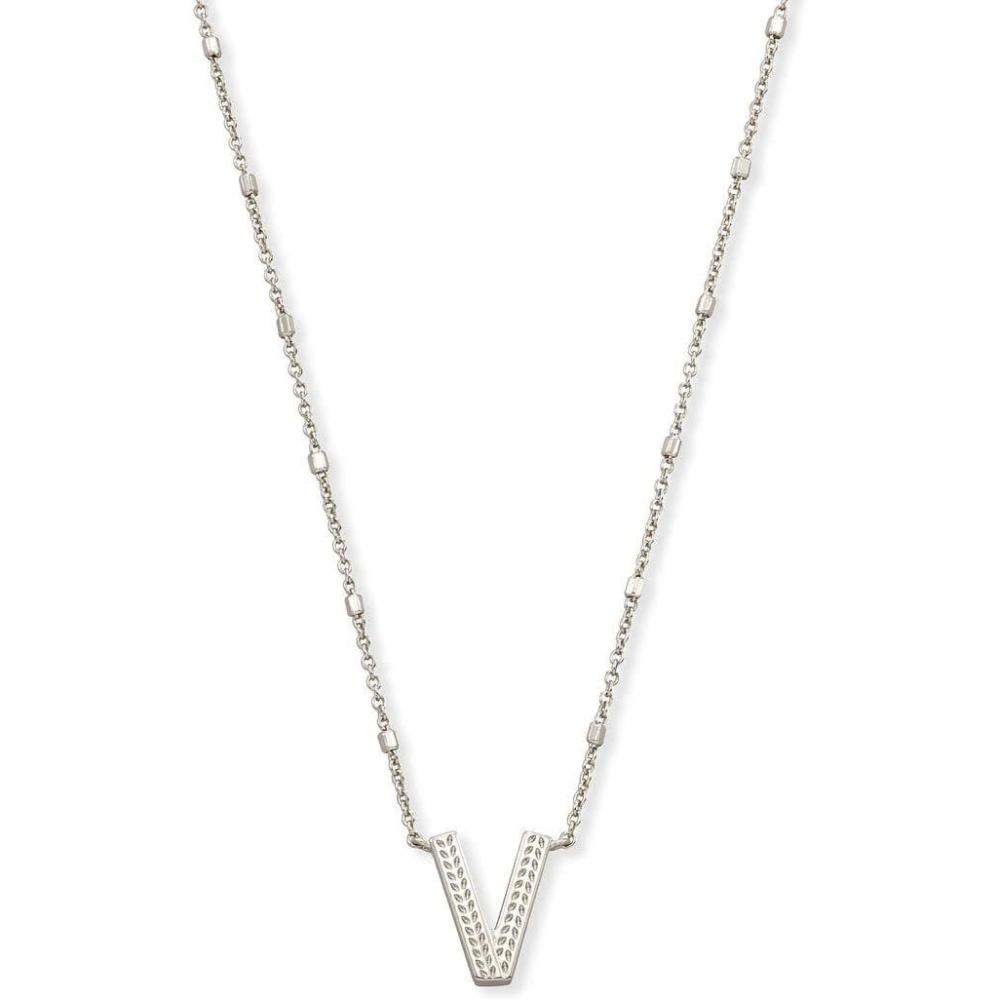 imageKendra Scott Letters AZ Pendant Necklace for Women Fashion Jewelry RhodiumPlated BrassLetter V