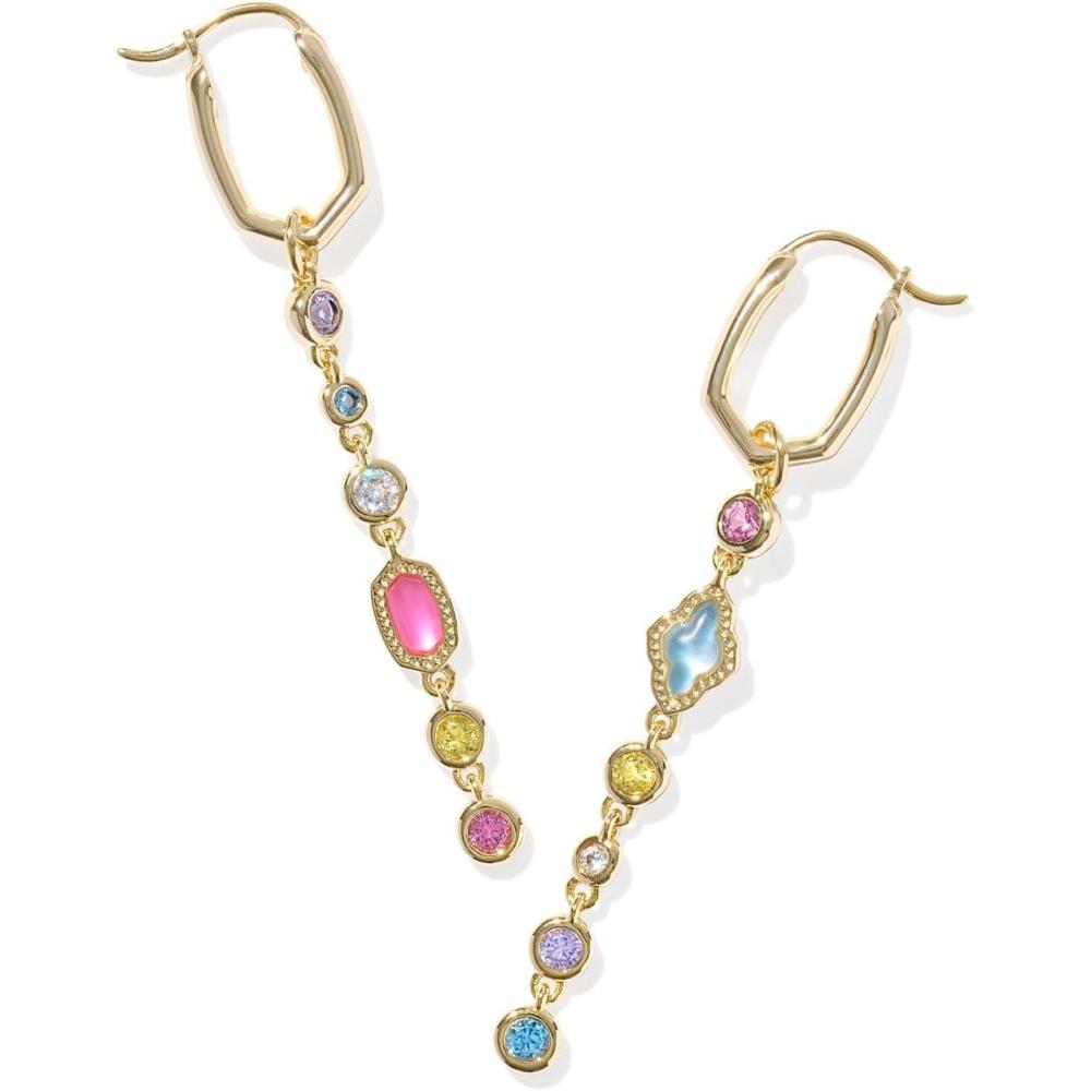 imageKendra Scott Mini Elisa Abbie Huggie Earrings Fashion Jewelry for WomenGOLD  MULTI MIX