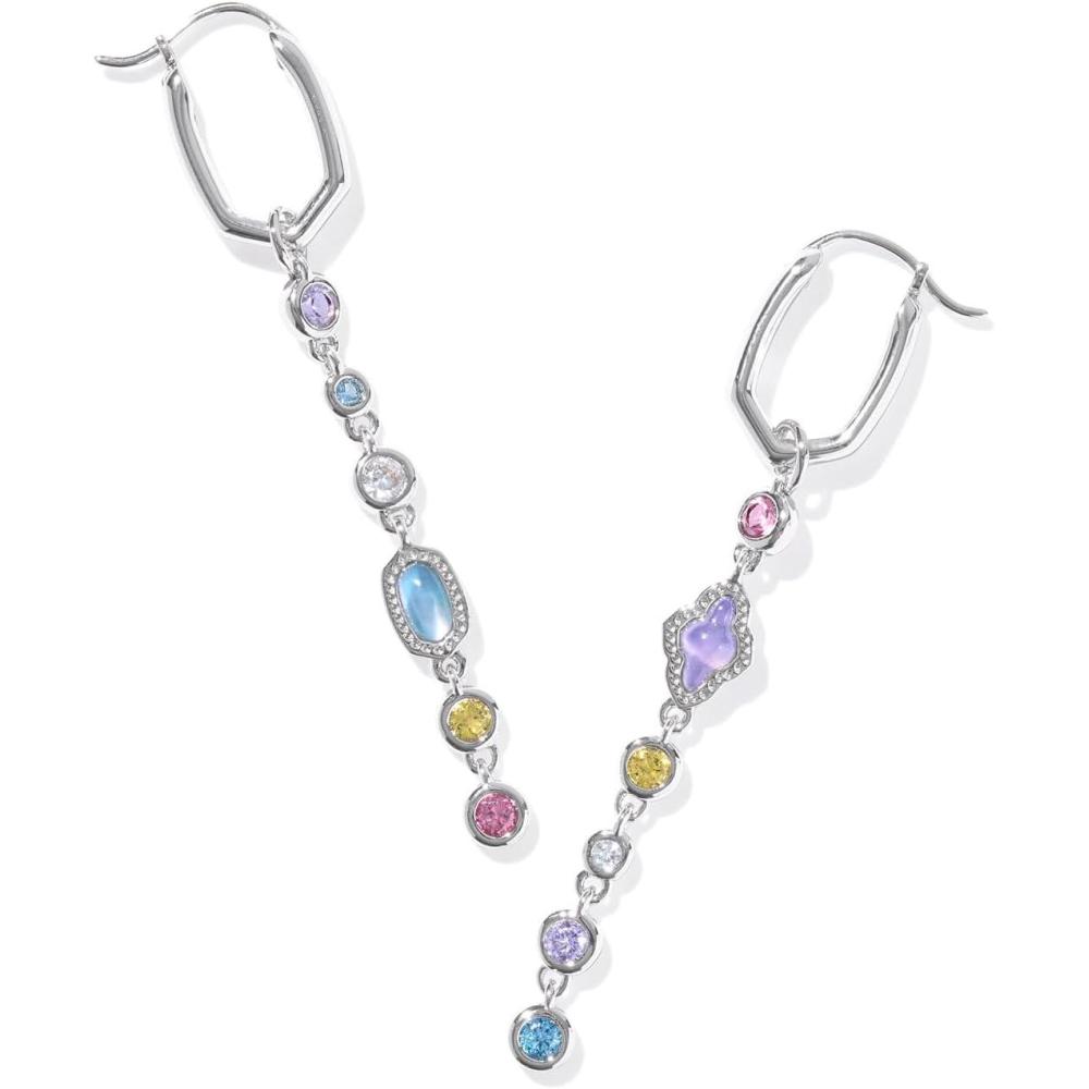 imageKendra Scott Mini Elisa Abbie Huggie Earrings Fashion Jewelry for WomenRHODIUM  MULTI MIX