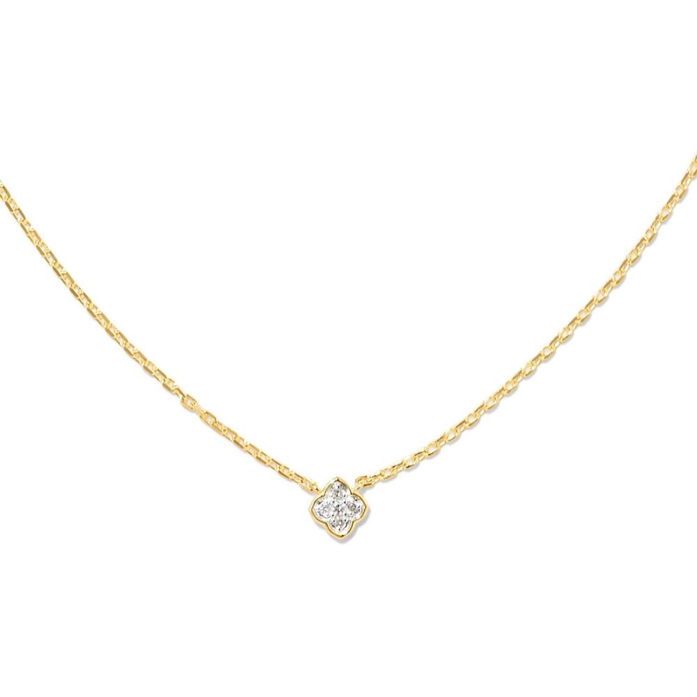 imageKendra Scott Tiny Dira White Diamond Pendant NecklaceVERMEIL  WHITE DIAMOND