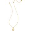 Kendra Scott 14k Gold-Plated Brass Letter A-Z Disc Reversible Pendant Necklace, Fashion Jewelry for Women(Letter C)