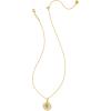 Kendra Scott 14k Gold-Plated Brass Letter A-Z Disc Reversible Pendant Necklace, Fashion Jewelry for Women(Letter D)