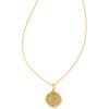 Kendra Scott 14k Gold-Plated Brass Letter A-Z Disc Reversible Pendant Necklace, Fashion Jewelry for Women(Letter G)