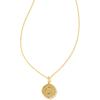 Kendra Scott 14k Gold-Plated Brass Letter A-Z Disc Reversible Pendant Necklace, Fashion Jewelry for Women(Letter O)
