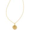 Kendra Scott 14k Gold-Plated Brass Letter A-Z Disc Reversible Pendant Necklace, Fashion Jewelry for Women(Letter P)