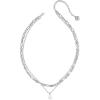 Kendra Scott Ashton Multi Strand Necklace, Rhodium-Plated Brass, Fashion Jewelry for Women, Freshwater Cultured Pearl