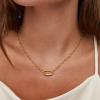 Kendra Scott Bristol Link Necklace, 18K Gold Vermeil, White Sapphire