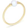 Kendra Scott Cathleen 14k Gold Band Ring, Fine Jewelry for Women(14K GOLD – WHITE PEARL)