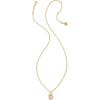 Kendra Scott Crystal Letter Short Pendant Necklace, Fashion Jewelry for Women(Letter D (GOLD-PLATED))