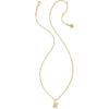 Kendra Scott Crystal Letter Short Pendant Necklace, Fashion Jewelry for Women(Letter K (GOLD-PLATED))