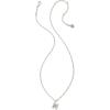 Kendra Scott Crystal Letter Short Pendant Necklace, Fashion Jewelry for Women(Letter N (RHODIUM-PLATED))