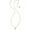 Kendra Scott Crystal Letter Short Pendant Necklace, Fashion Jewelry for Women(Letter P (GOLD-PLATED))