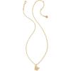 Kendra Scott Crystal Letter Short Pendant Necklace, Fashion Jewelry for Women(Letter W (GOLD-PLATED))