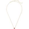 Kendra Scott Davie Pendant Necklace(18K GOLD VERMEIL – RED GARNET)