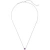 Kendra Scott Davie Pendant Necklace(STERLING SILVER – AMETHYST)