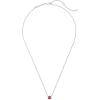 Kendra Scott Davie Pendant Necklace(STERLING SILVER – RED GARNET)
