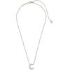 Kendra Scott Letters A-Z Pendant Necklace for Women, Fashion Jewelry, Rhodium-Plated Brass(Letter C)