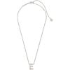 Kendra Scott Letters A-Z Pendant Necklace for Women, Fashion Jewelry, Rhodium-Plated Brass(Letter E)
