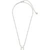Kendra Scott Letters A-Z Pendant Necklace for Women, Fashion Jewelry, Rhodium-Plated Brass(Letter H)