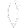 Kendra Scott Mini Elisa Triple Strand Necklace in Iridescent Drusy, Rhodium-Plated Brass, Fashion Jewelry for Women