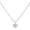 Kendra Scott Ari Pave Heart Sterling Silver Charm Necklace in White Diamond, Fine Jewelry for Women