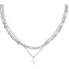 Kendra Scott Ashton Multi Strand Necklace, Rhodium-Plated Brass, Fashion Jewelry for Women, Freshwater Cultured Pearl
