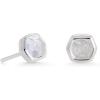 Kendra Scott Davie Stud Earrings in Sterling Silver, Fine Jewelry for Women, Rock Crystal