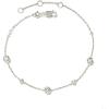 Kendra Scott Davie Trio Delicate Bracelet, Sterling Silver, White Sapphire